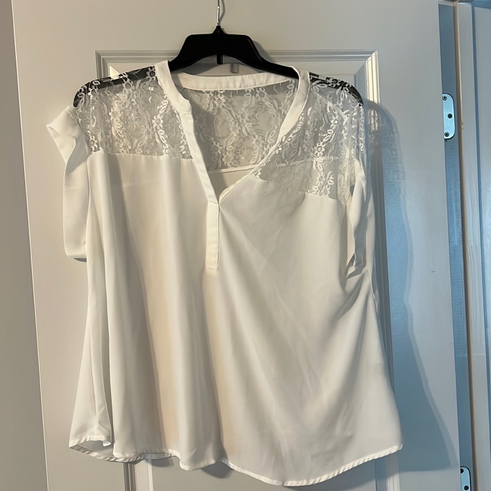 2XL Shein Curve white blouse